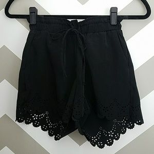 RD Style Black Lasercut Shorts Small NEW $85